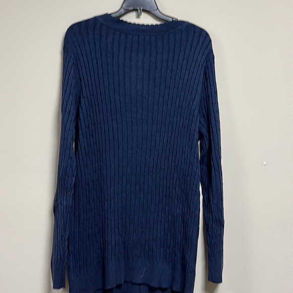 Women Plus Cable Knit Button Cardigan navy - Picture 2 of 2